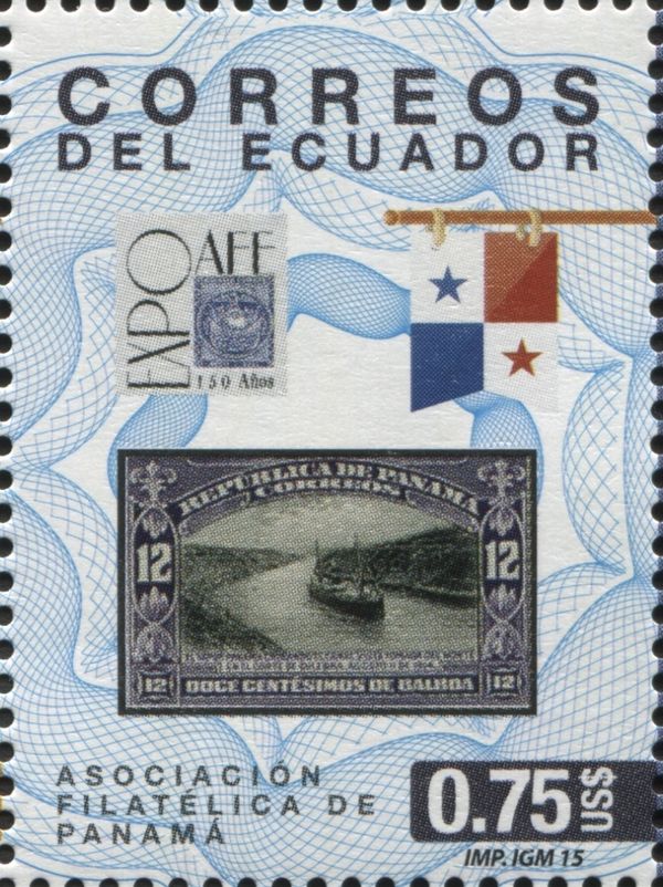 Flag and Stamp of Panama