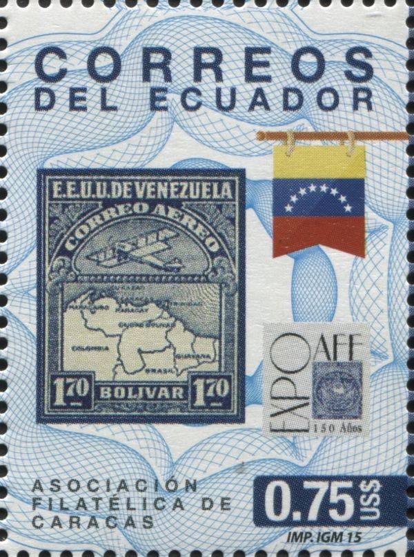 Flag and Stamp of Venezuela