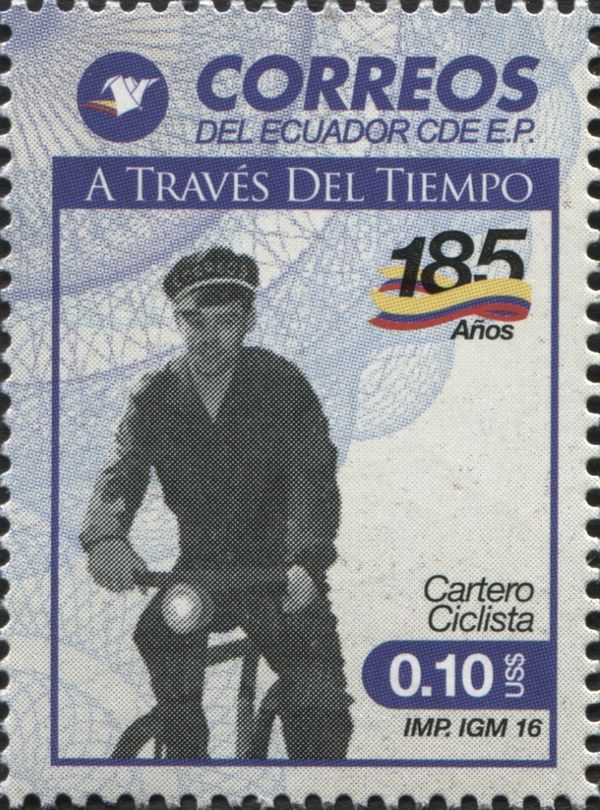 Mailman on bicycle