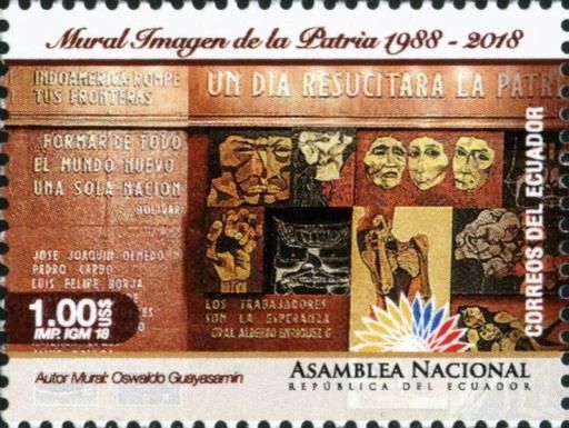 "Image of the Motherland", Mural by Oswaldo Guayasamín