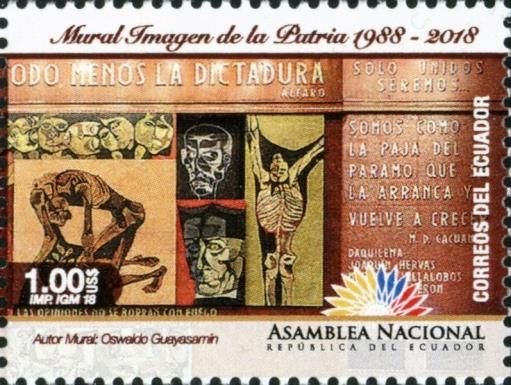 "Image of the Motherland", Mural by Oswaldo Guayasamín