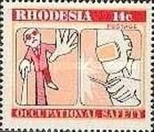 Blind man and protective shield