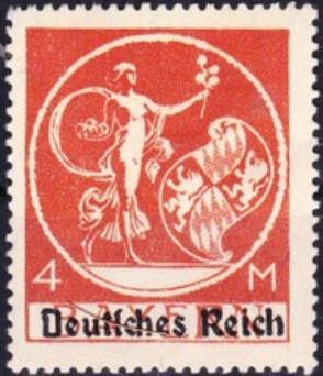 Stamps of Bavaria overprinted Deutsches Reich