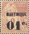 Type Alphée Dubois overprinted and surcharged