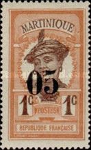 Martinique surcharged