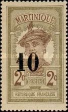 Martinique surcharged