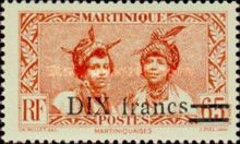 Martiniques surcharged