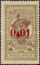 Martinique surcharged