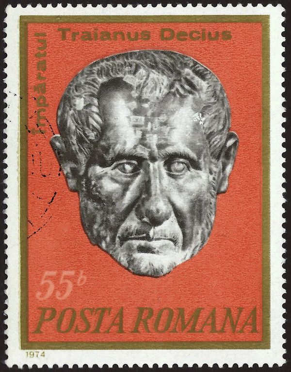 Bronze sculpture Emperor Traianus Decius, Sarmizegetusa