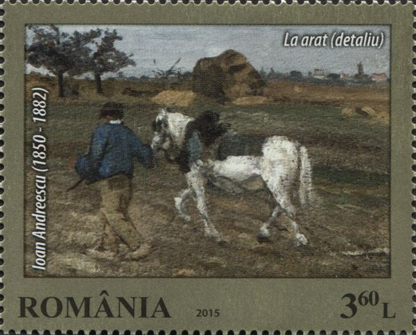 „Ploughing“, by Ion Andreescu (1850-1882)