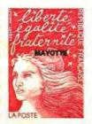 Marianne type Luquet, overprint "Mayotte"