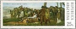 Death of General M. M. Güemes, painting by Antonio Alice