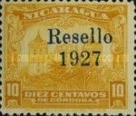 Leon Cathedral Overprinted Resello 1927