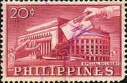 Post office Building, Manila and Hands with Letter