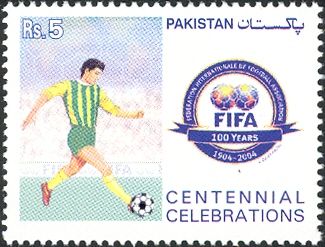 Footballer and logo