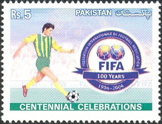 Footballer and logo
