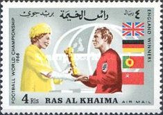 Queen Elizabeth II Presenting Jules Rimet Cup to Bobby Moore