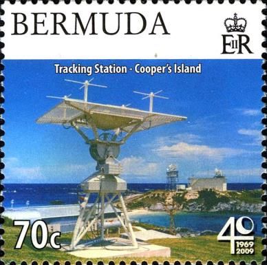 Antenna at tracking station, Cooper's Island