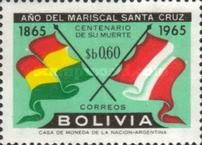 Flags of Bolivia and Peru