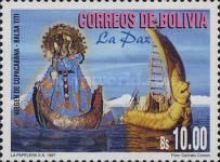 The Virgin of Copacabana on raft