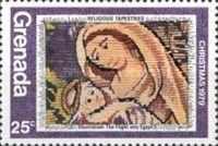 Virgin and child (detail from Flight into Egypt)