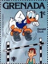 Donald Duck high-jumping
