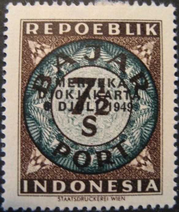 Digits in a double-circle, overprinted