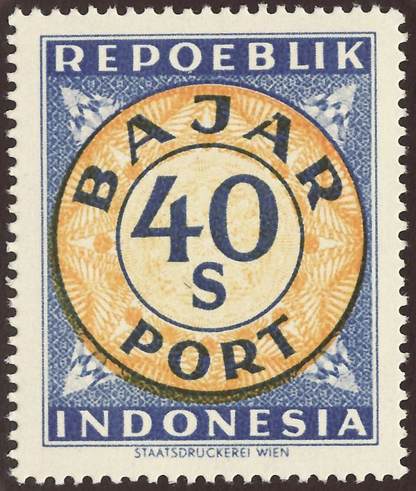 Digits in a double-circle, overprinted