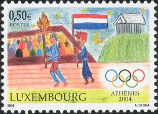 Runners carrying the Olympic Flame (by A. Bilska)