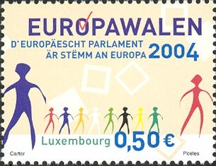 Elections European Parliament (Stylized coloured Figures)