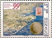 View of Monaco (1999), 100-Fr-Coin (1999), Stamp of 1998