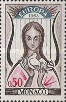 Woman with Dove in Front of a Lyre