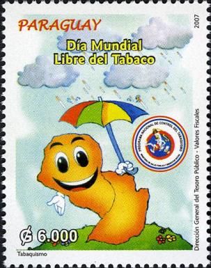 Happy Paraguay with Umbrella