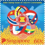 ASEAN Emblem and Member Flags