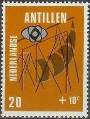 Television Antenna and Eye Focused on Globe