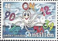 Octopus holding numbers and letters