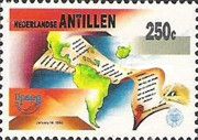 Map of Central and South America, Netherlands Antilles