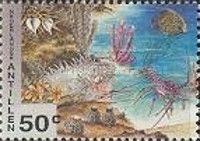 Iguana, fish, lobster, sea hedgehog