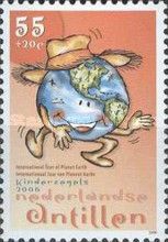 Hatted globes showing: North and South America
