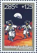 Astronauts walking on Moon