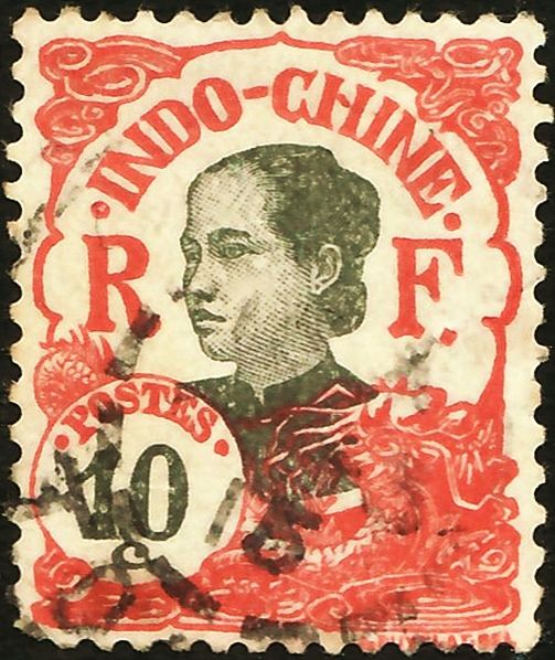 Annamite Women overprinted Red Cross and surcharged