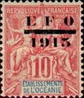 Type Groupe overprinted E F O 1915