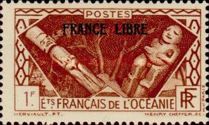 Indigenous Deities overprint France Libre