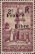 Mosque of Djibouti overprinted