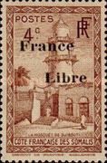 Mosque of Djibouti overprinted