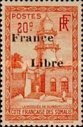 Mosque of Djibouti overprinted