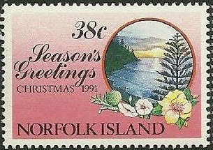 Hibiscus and Island Scene