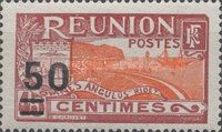 Bay of Saint-Denis surcharged