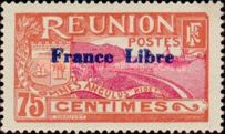 Bay of Saint-Denis overprinted