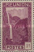 Salazie Waterfall - overprint France Libre